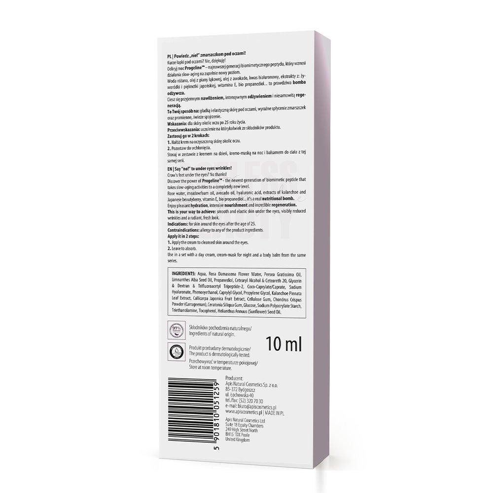 Biostymulujący krem pod oczy z peptydem Progeline AGELESS BEAUTY Apis 10 ml