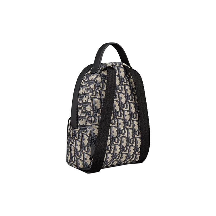 Dior Rider Oblique Classic Monogram Embroidered Leather Mini Backpack Kids Backpacks Beige Blue M1524STZL-M928
