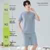Mao Ren Men's Summer 100% Cotton Antibacterial Pajama Set