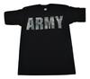 US Army Mens Black With Camo Logo Fill U.S.A. Army Shirt New M L XL