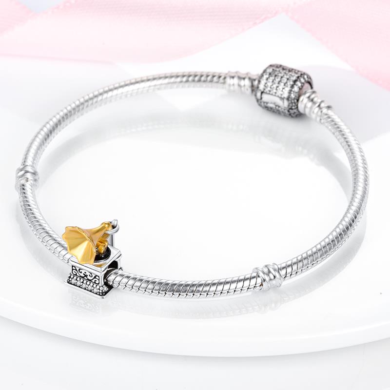 Original Neues Produkt Kupferfarbe Musik- und Spielserie Anhänger Passend für Pan Armband DIY Perlen Damenschmuck Angebote