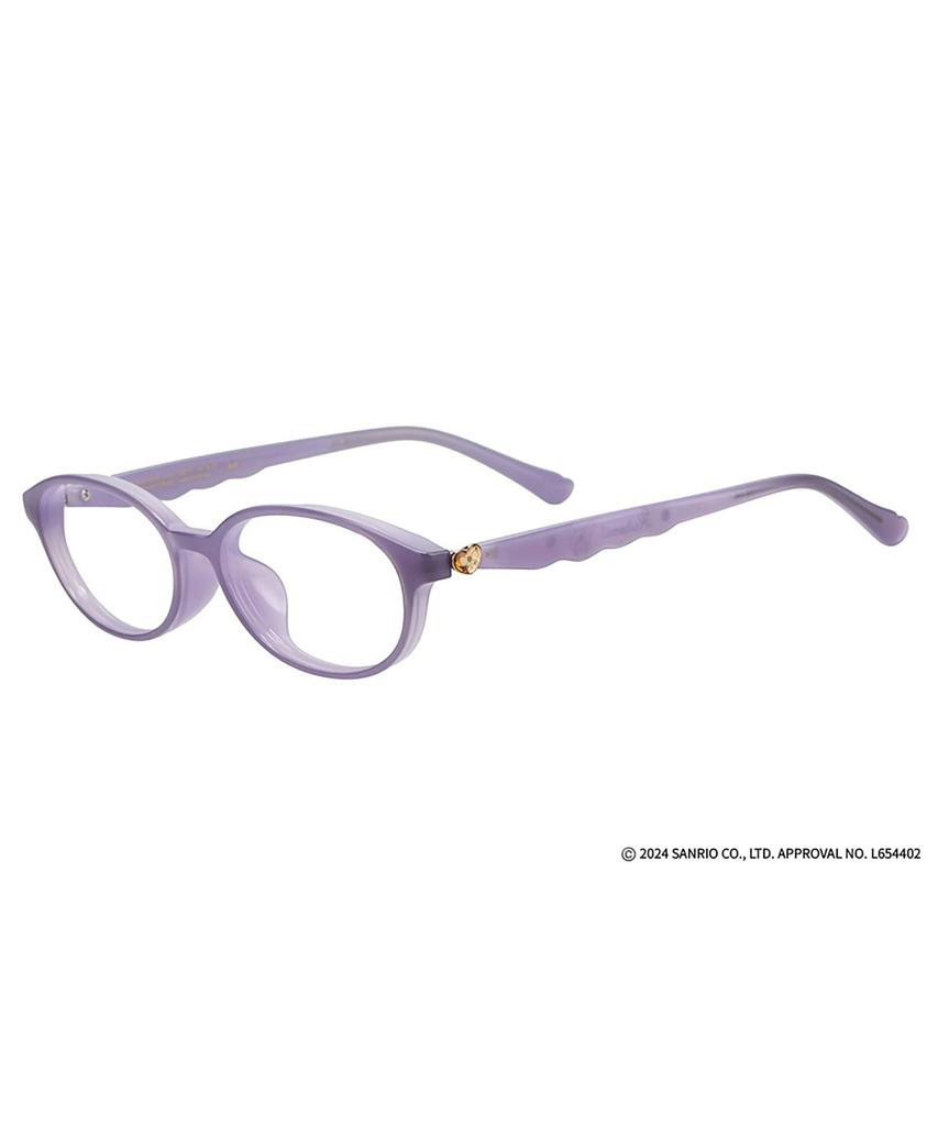 Oval Glasses Eye Examination Fashion Prescription Lens With or Without Adult Sanrio Characters Purple [Zoff] Eyeglasses, Adjustment, Glasses,
