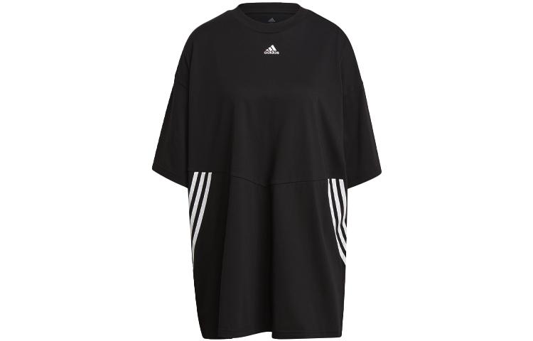 Adidas Drop Shoulder Sleeve T Shirt Women s Black H47488 S