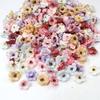 50Pcs Mini Multicolor Artificial Rose Flowers Heads Silk Fake Flowers for Home Dceor Wedding Decora Craft Wreath Gifts Accessory
