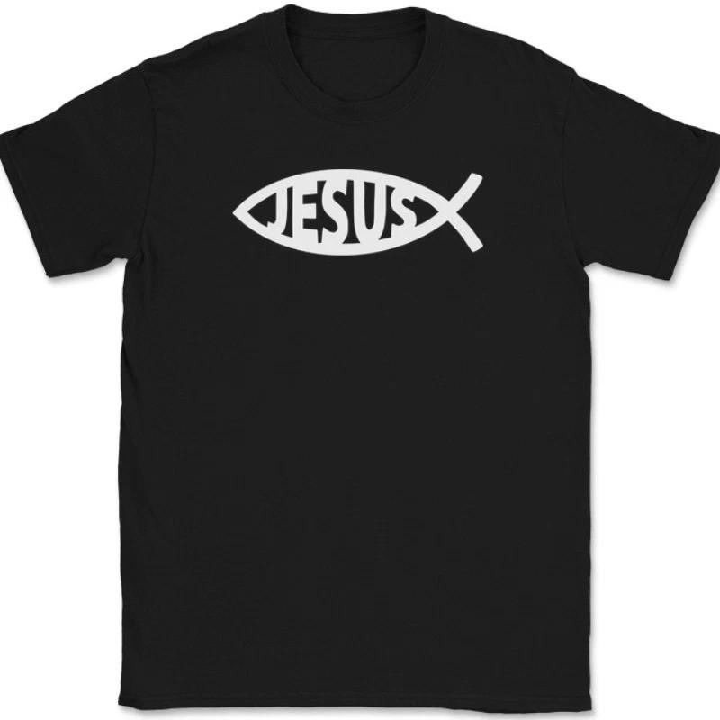 Jesus Fish T-Shirt Christian Pray Praise Worship Jesus Christ God Tee Unisex T-Shirt XXXL