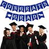 2026 Congrats Grad Banner with Graduation Cap Sign(Assembled) Class of 2026 Graduation Party Supplies Congratulation Grad Garland To Celebrate
