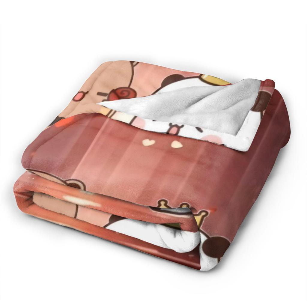 Bubu & Dudu Heart Love Blanket Super Warm Fluffy Plush Bedding Throws For Students Living Room Flannel Bedspread Bed Cover