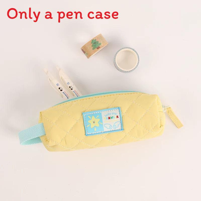 

Cute Pattern Large Storage Pen Case With Polyester Material For School Use жовтий