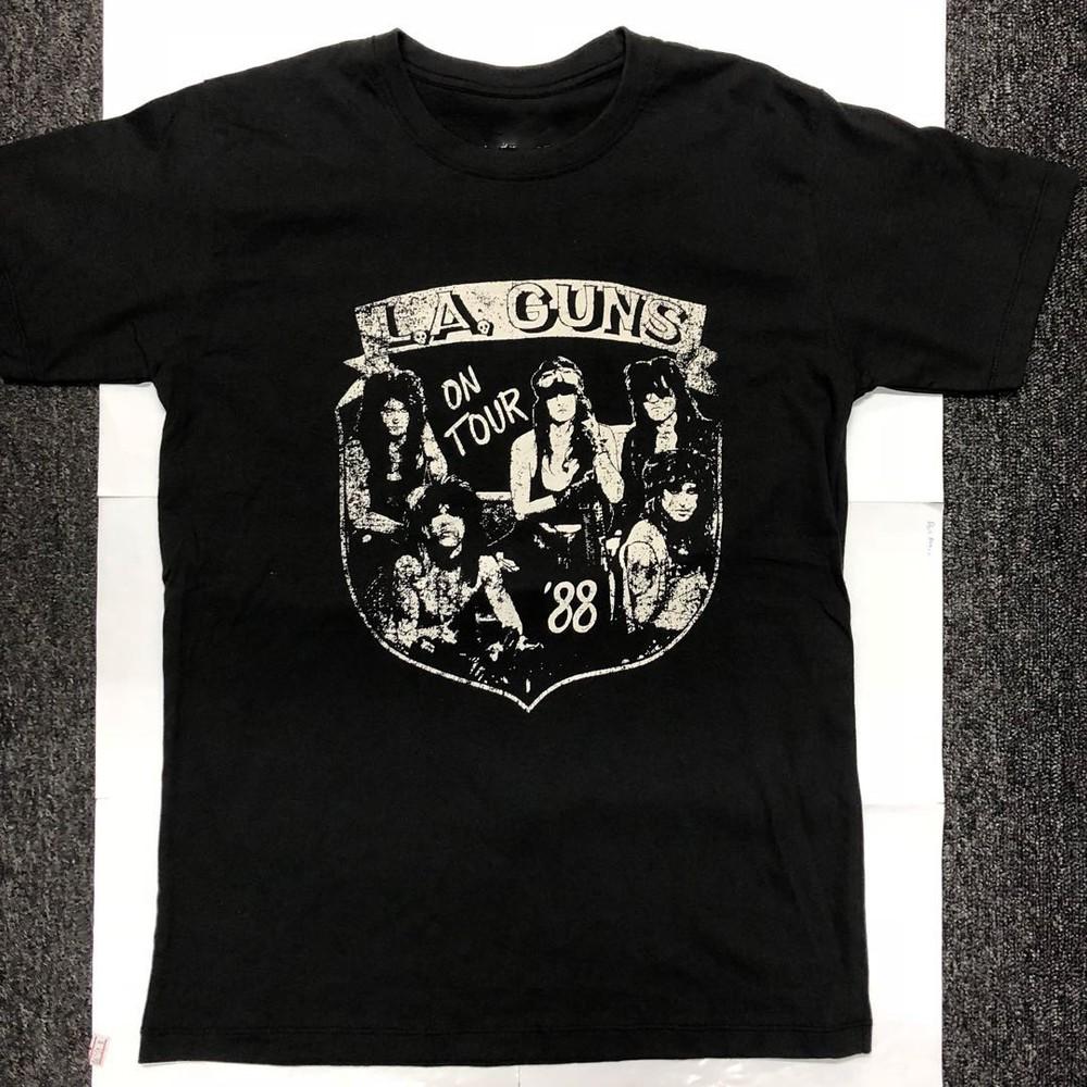 

Reprint L.A. Guns ON Tour #039;88 Cotton Black Men S234XL TShirt Unisex T-Shirt L