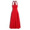 Europäischer und amerikanischer Stil Französisch Retro elegant Hals-Schleifenband Sexy rückenfreies Taillen-Röhrenoberteil Kleid Langer Rock