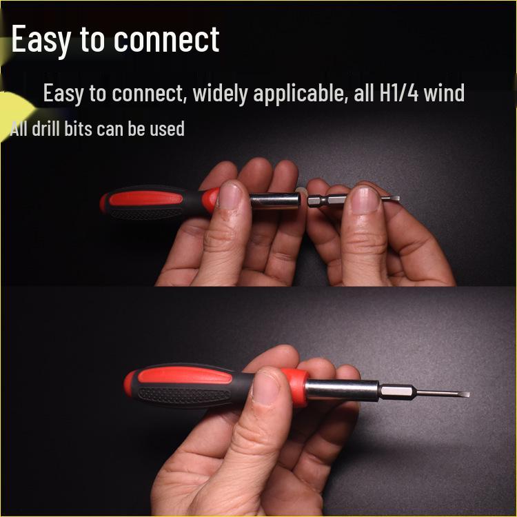 6.35mm Interchangeable Multi-purpose Screwdriver Handle with Extension Rod