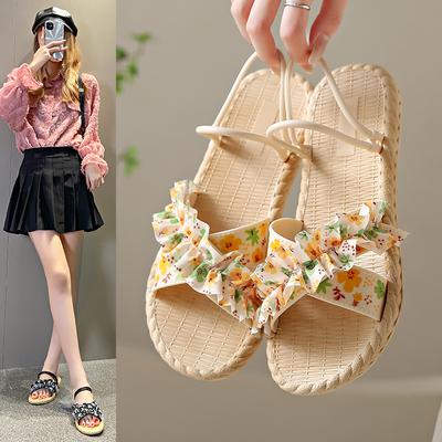 Nuove pantofole estive da donna all'aperto antiscivolo con motivo floreale
