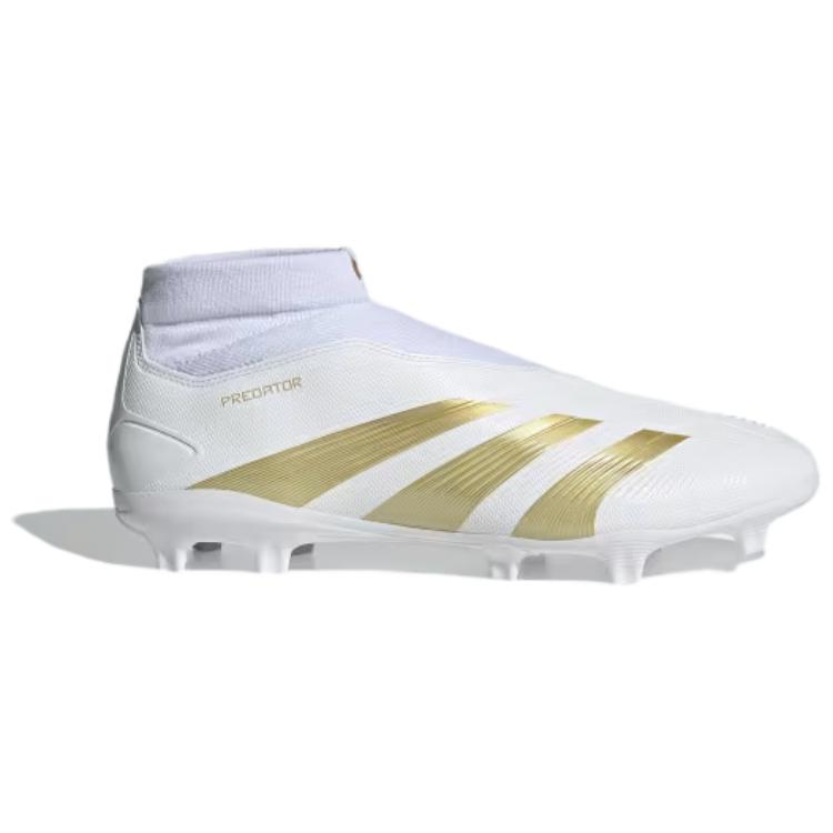 Adidas Predator League Laceless FG Day Spark Pack Unisex Sneakers White Cloud-White Gold-Metallic IF6332