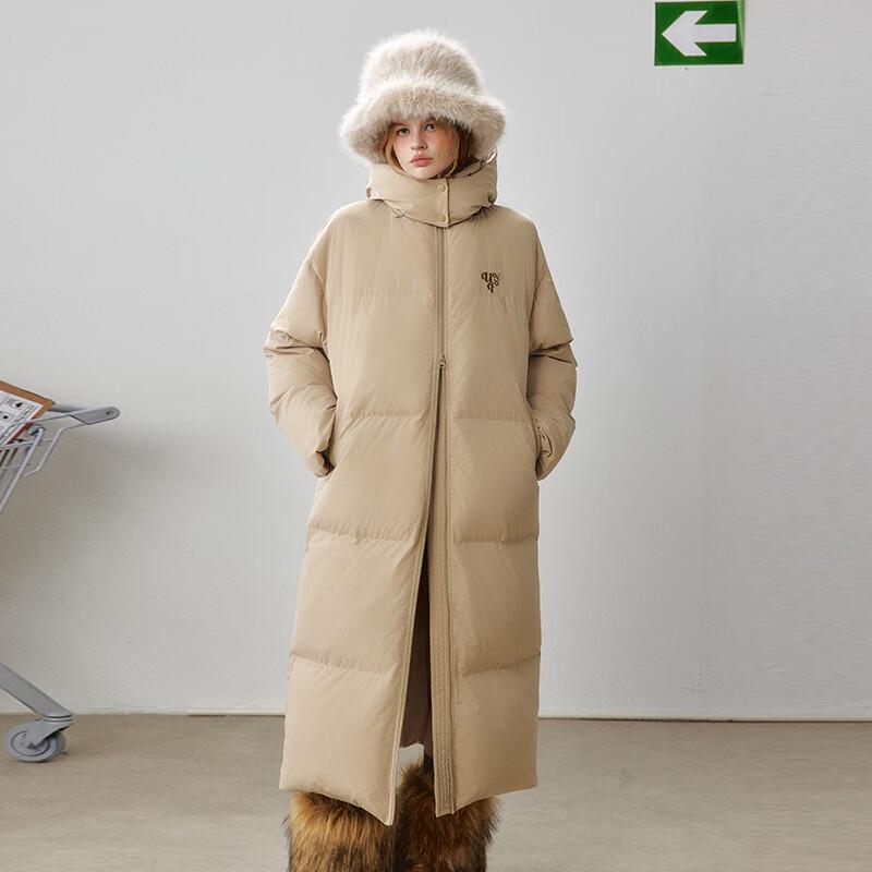 unifree Long Thermal Down Jacket with Removable Hood