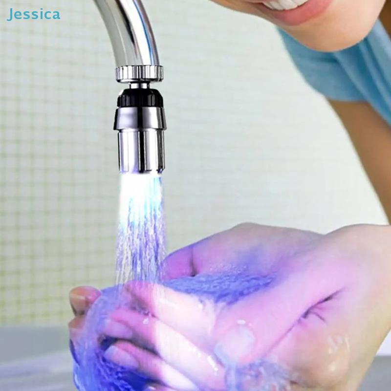 LED Water Faucet Light - Color Changing Temperature Sensor Faucet Light for Kitchen Sink & Bathroom Shower