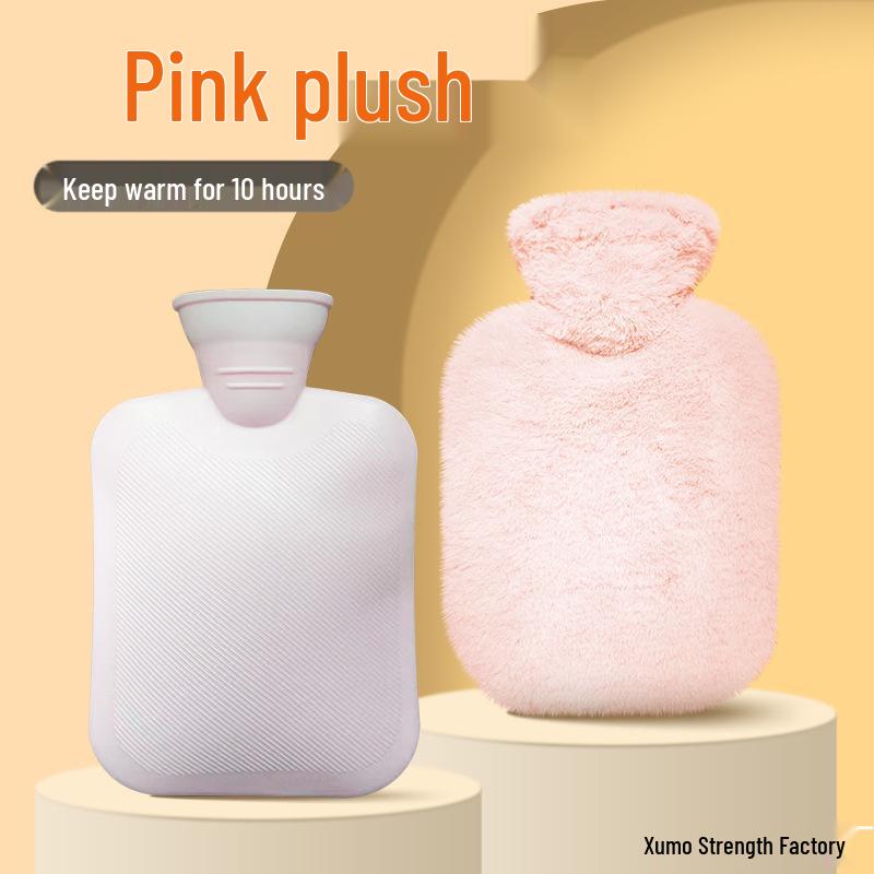Explosion-Proof Faux Rabbit Fur Hot Water Bottle & Hand Warmer for Girls – Heat Compress for Stomach & Feet