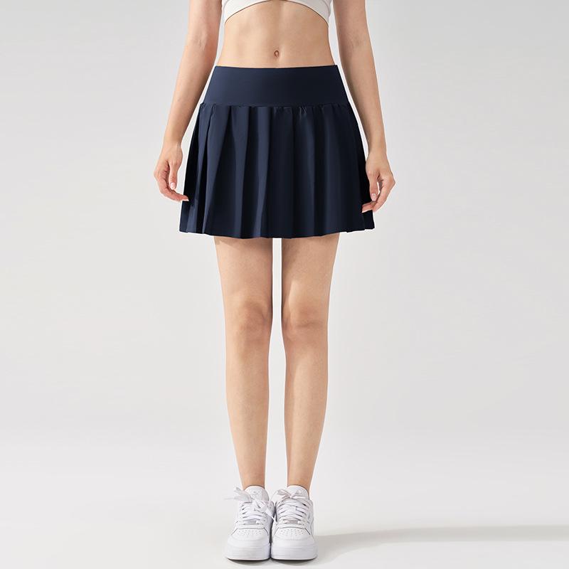 

Women s Anti-Exposure Pleated Tennis Skirt with Built-in Shorts for Yoga, Running, and Badminton M