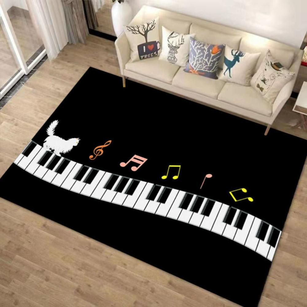 Piano Music Noise-reducing Carpet for Living Room Bedroom Decor Anti-slip Rug Kitchen Leisure Balcony Floor Mat Doormat Gift