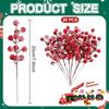 10/20Pcs Artificial Red Berry Stems Bouquet Christmas Tree Decorations for Home Room Decor DIY Crafts New Year Gifts Accessories