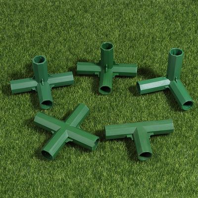 10Pcs 16MM PVC Stable Support Green Heavy Duty Greenhouse Frame Building Connector Right Angle 3 4 5-way Connector Garden Tool