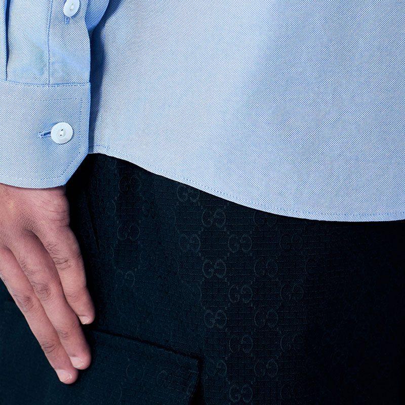 GUCCI Embroidered Oxford Shirt 814715-Z7AG8-4910