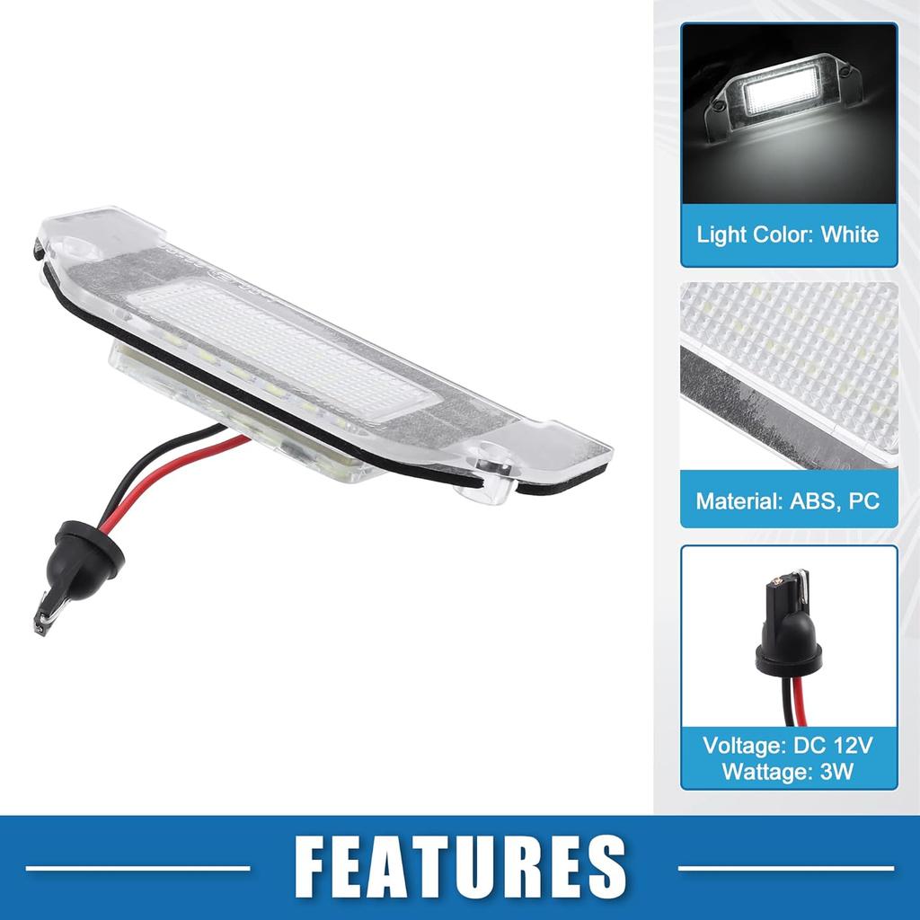Car 6000K White LED License Plate Light Assembly 4805846AB 3528SMD for Dodge Charger 2006-2014 ABS Clear