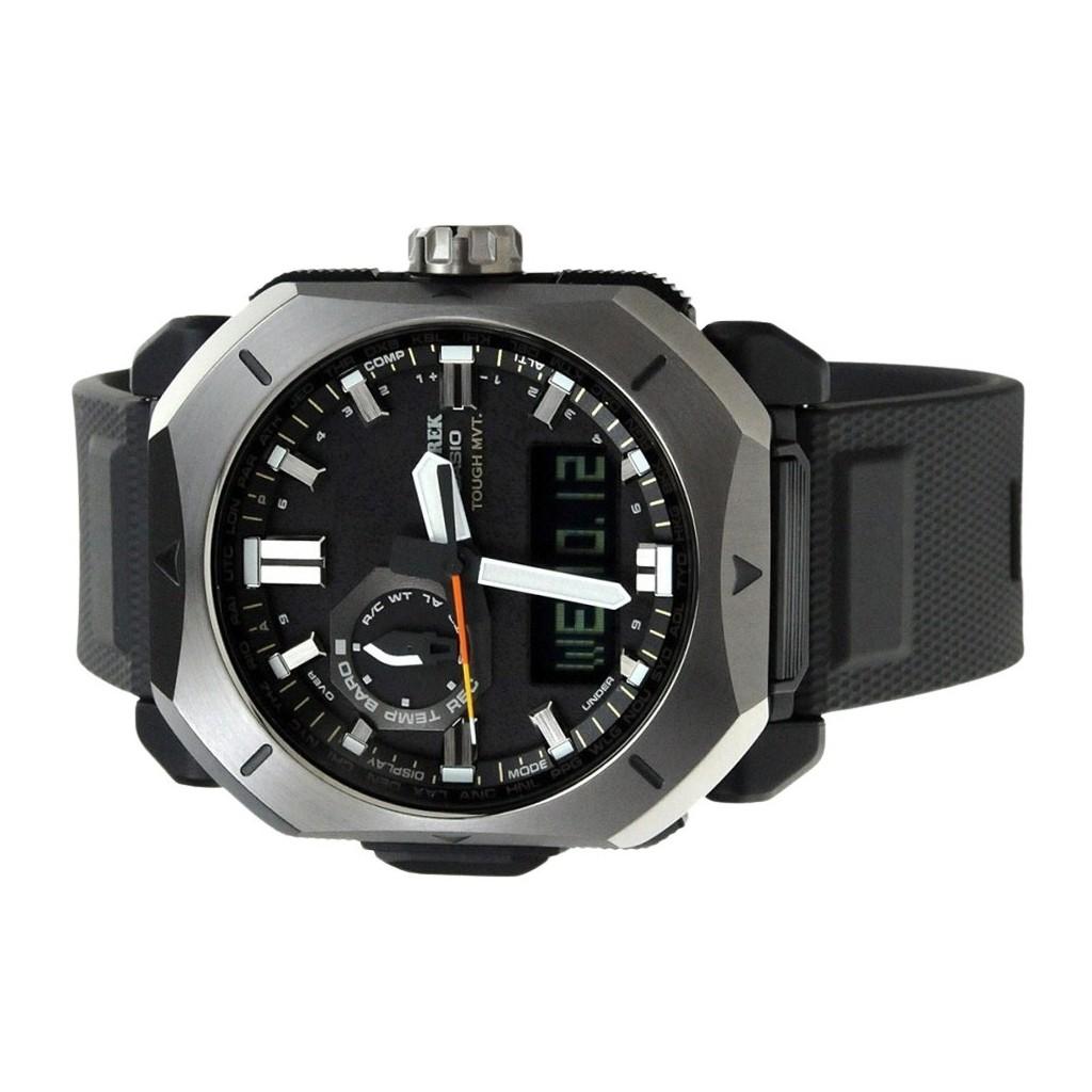Casio ProTrek Analog Digital Black Bio Based Resin Grey Dial Tough Solar PRW-6900Y-1 100M Men's Watch