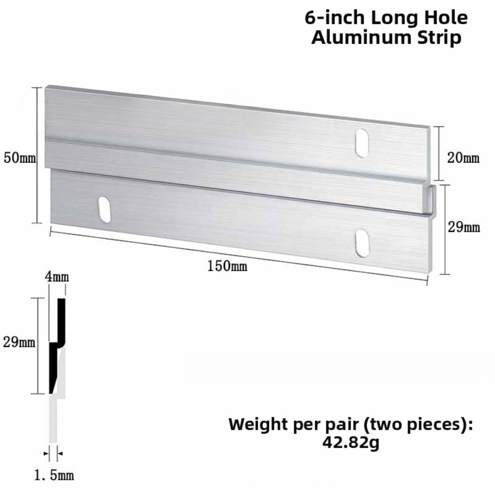 2pcs Z-shaped Aluminum Alloy Pendant Bracket Multipurpose Hanging Strips For Wall Panels Paintings Easy Installation