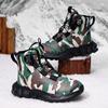2025 Boys' Camouflage Cotton Winter Boots: Velvet-Lined, Waterproof, Anti-Slip, Warm Snow Shoes
