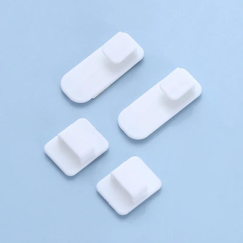 

Пластиковые самоклеящиеся крючки Набор липких крючков Полка для пульта кондиционера Ключ Практичное настенное хранение Прочный держатель-вешалка