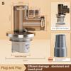 50/75mm Kitchen Sink Drain Connector Kit, Universal Drainage Pipe Installation Set For Home & Kitchen Use, Easy Plumbing