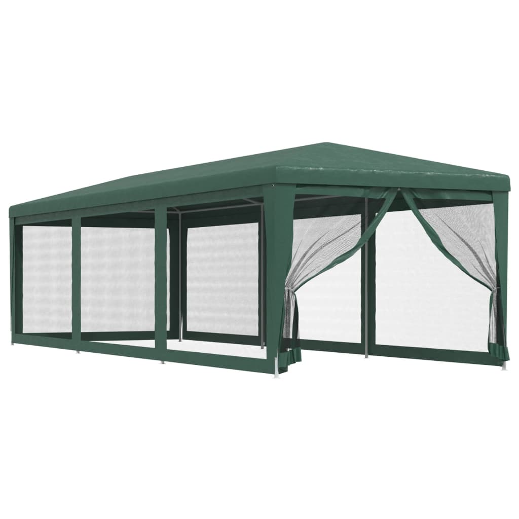 Vidaxl Namiot Imprezowy Z 8 Ścianami Z Siatki, Zielony, 3X9 M, Hdpe