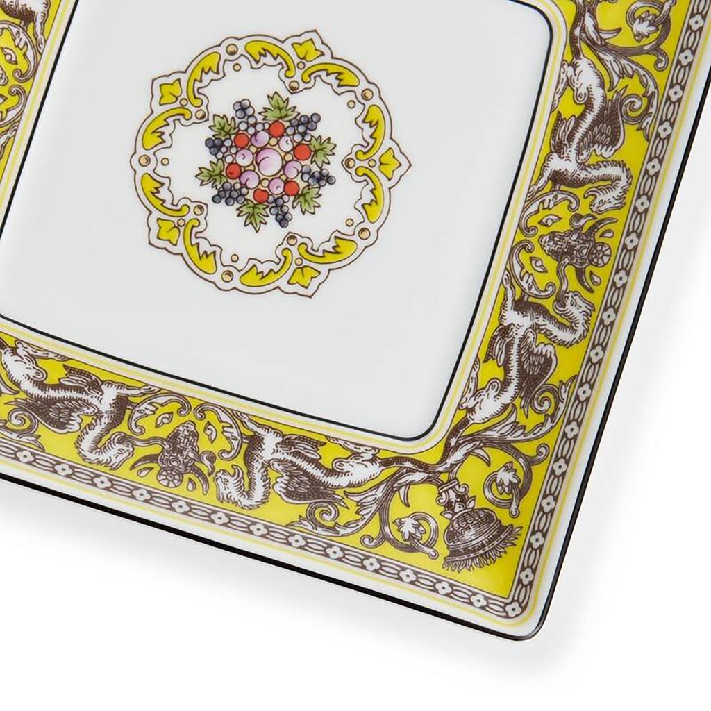 [Offiziell importiert] Wedgwood Florentine Citron Quadratisches Tablett, ca. 14,5 cm, Gelb, Produktnummer 1076509