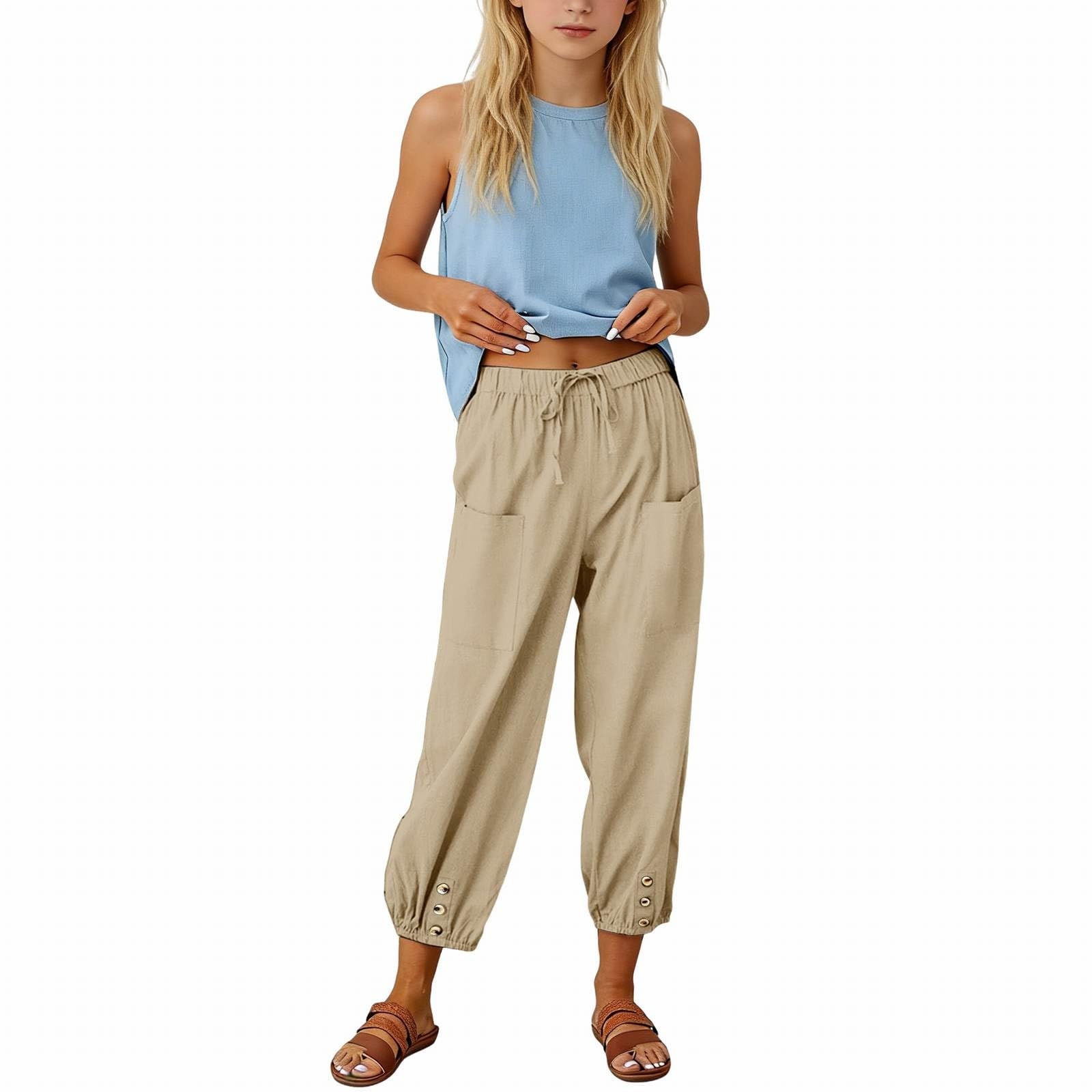 

Boys And Girls Casual Pants Fashion Sports Pants 120 бежевый