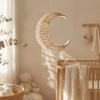 Crescent Moon Hanging Decoration Boho Wall Decor Rustic for Babies, Kids