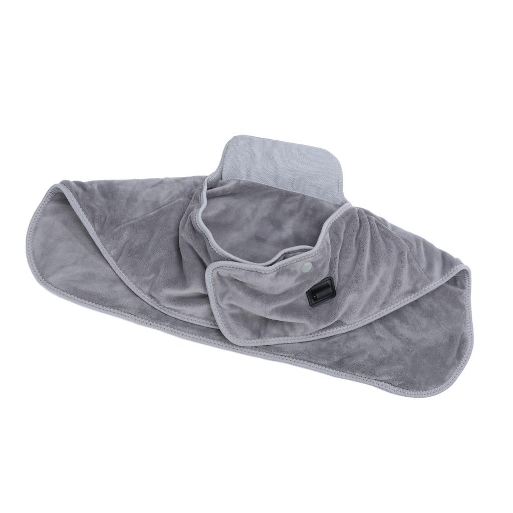 Neck and Shoulder Heating Wrap 3 Temperature Settings 3 Timers Velvet Heated Neck Shoulder Pad Gray