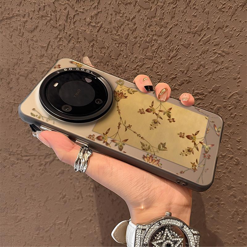Retro flower is suitable for Huawei mate80 mobile phone case mate80promax new mate70 all-inclusive anti-drop.