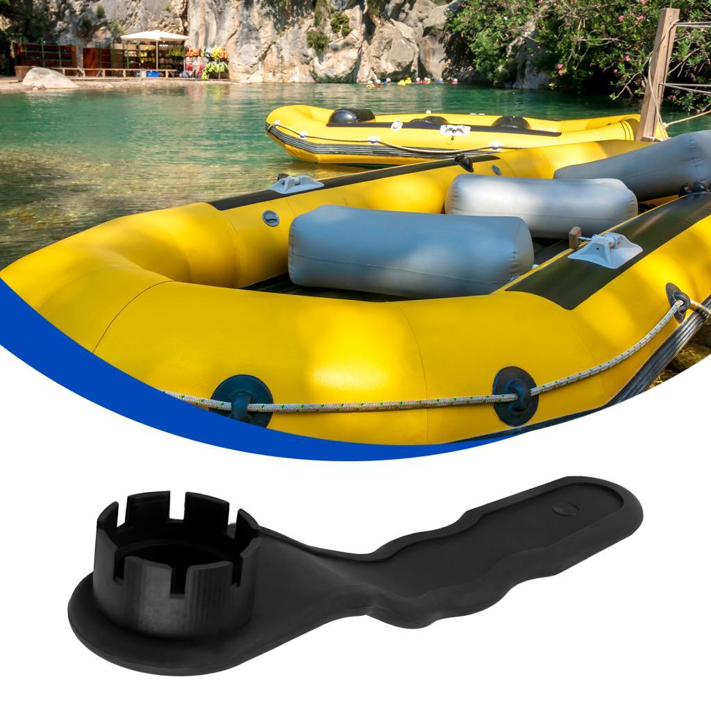 PVC Air Valve Wrench 8-Groove for Inflatable Boats Black