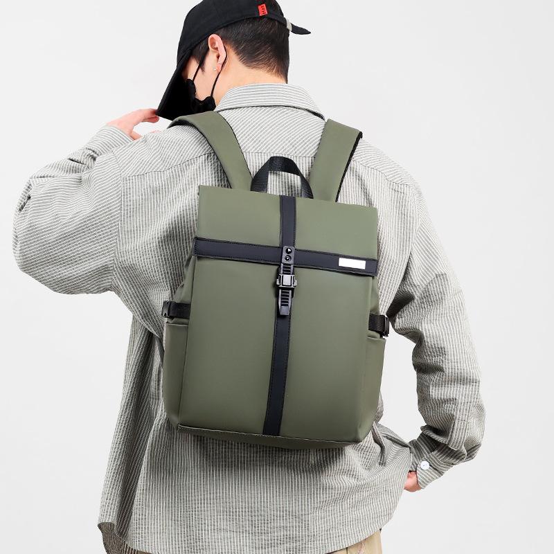 Schoolbag Backpack Japanese Men's Business Casual Backpack Flip Sports Locomotive Wind Business Travel Commuter Computer Backpack