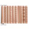 1PC Solid Wood Clay Clay Tools - Wooden Rolling Pin, Clay Press Stick, Printing Stick, Large Area Embossing Mold