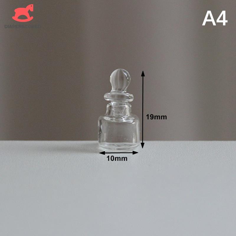 1Pc 1:12 Dollhouse Miniature Transparent Jar Glass Vase Plant Growing Cup Glass Bottle With Lid Home Model Decor Toy