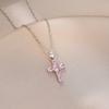 Stainless Steel Chain New Colorful Zircon Cross Pendant Necklaces for Women Men Gold Silver Color Fashion Cool Jewelry Gifts