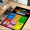 Benutzerdefinierter Teppich mit Regenbogenfreunde-Aufdruck, für Bürostuhl Wohnzimmer Schlafzimmer Küchenraum Dekoration Geschenke.