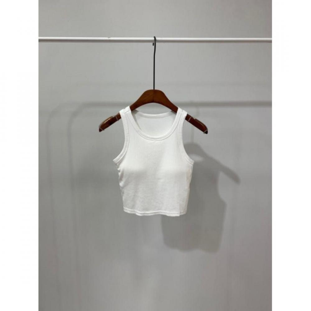 C S In The Room Women Gaby baSiC Ribbed Crop SleeveleSS T ShirT 3 Color