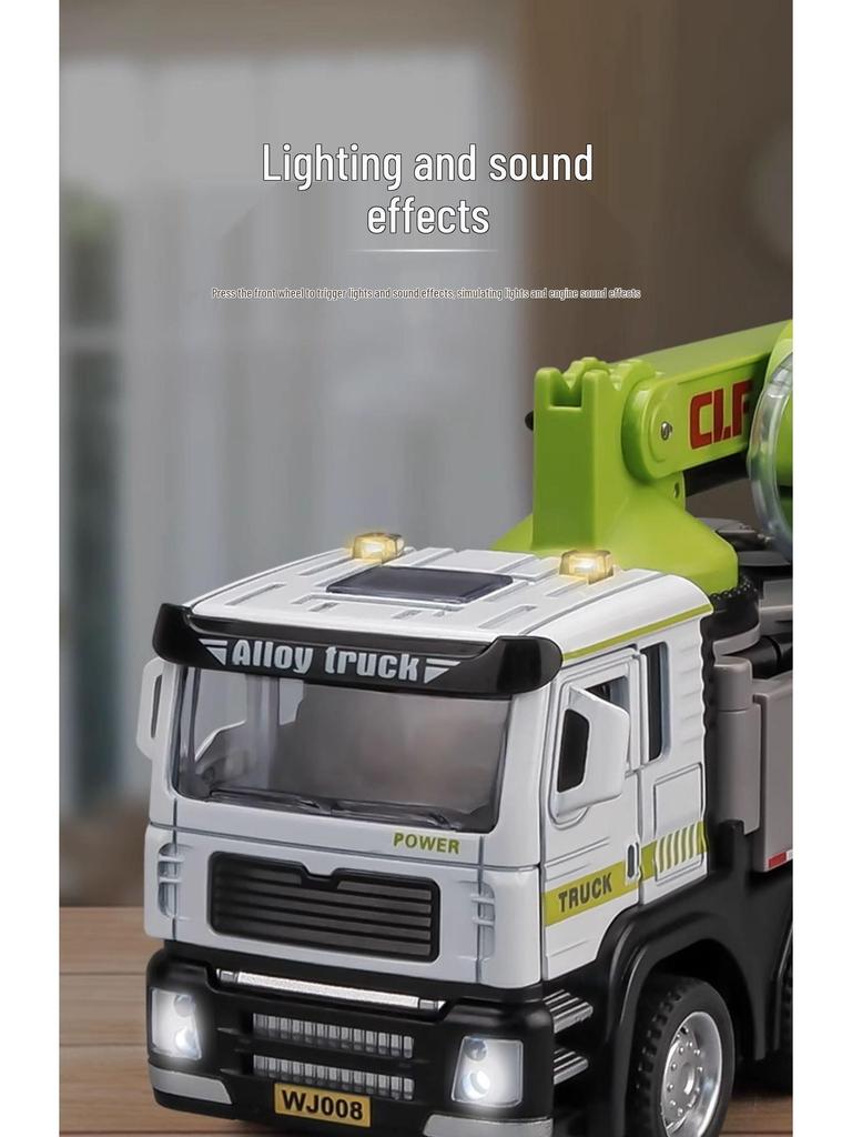 Alloy Concrete & Fire Water Pump Truck Model Toy with Spray Function