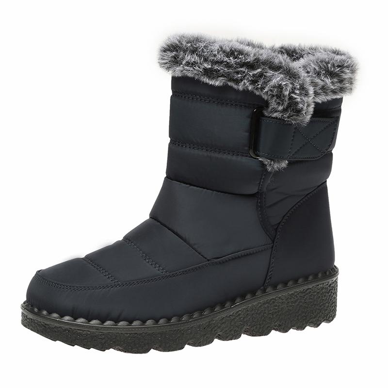 Men Women Outdoor Winter Boots Warm Plush Non Slip Faux Fur Platform Snow Women Plus Size Non Slip Waterproor Woman Cotton Padded Shoes 35