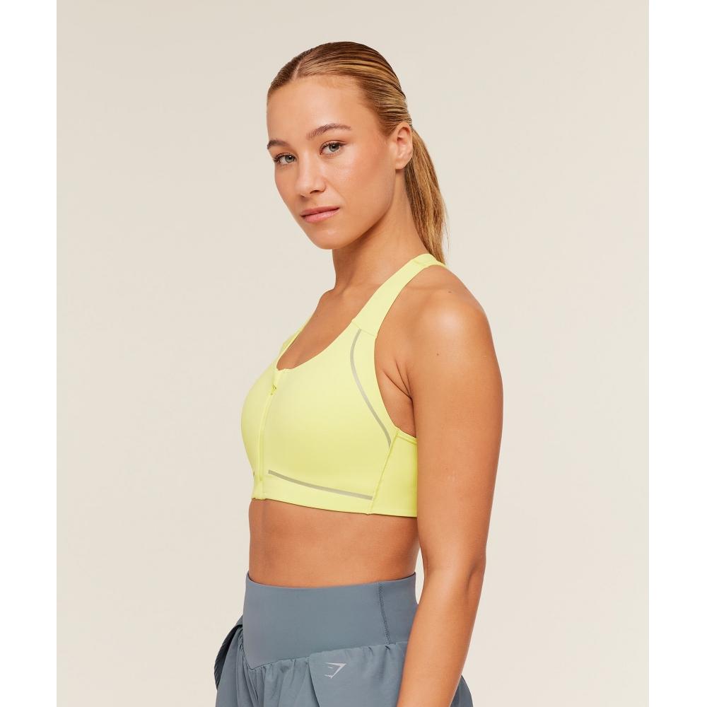 Gymshark Running Sports Bra Sorbet Yellow B9a7r Ybtx