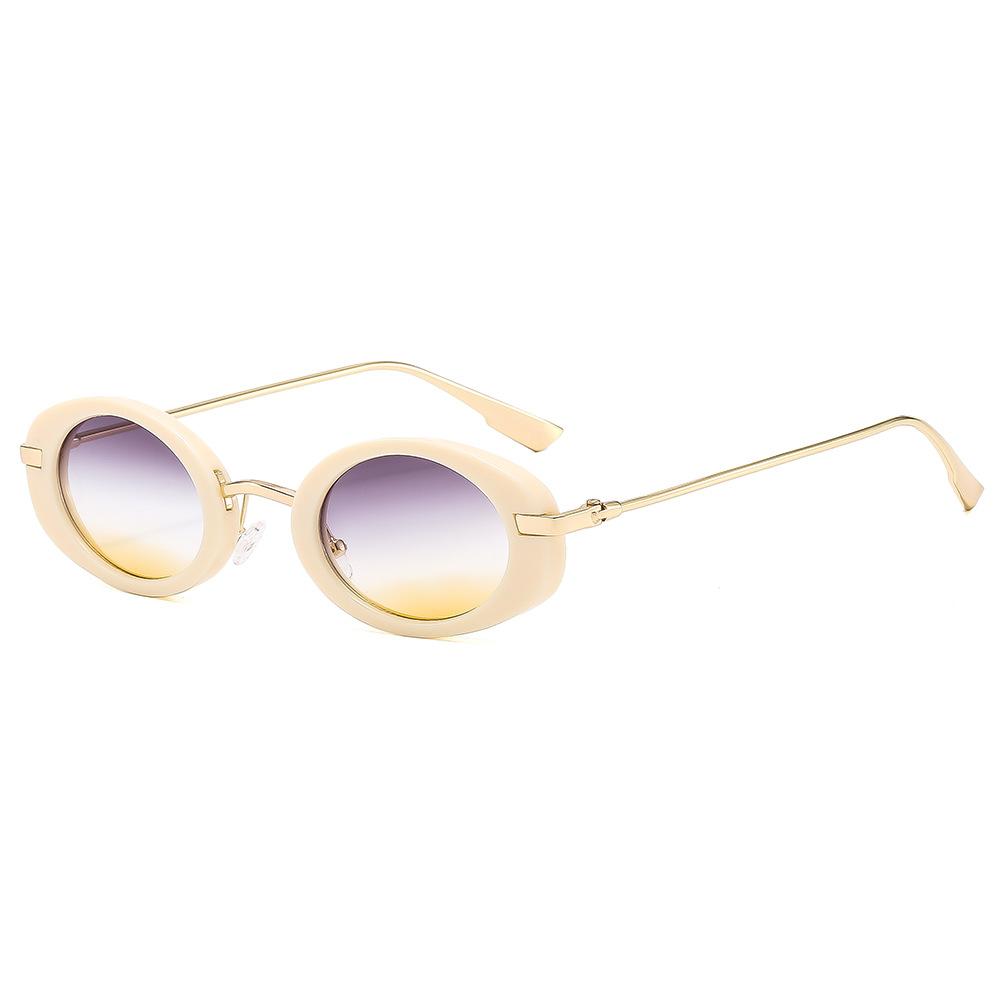 New Vintage Round Sunglasses for Women Men Circular Sun Glasses Female Oval Eyewear  for Male Female Eyeglasses