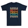 I Was Thinking About Trains Funny Model Railroad Conductor Retro Unisexs Tshirt