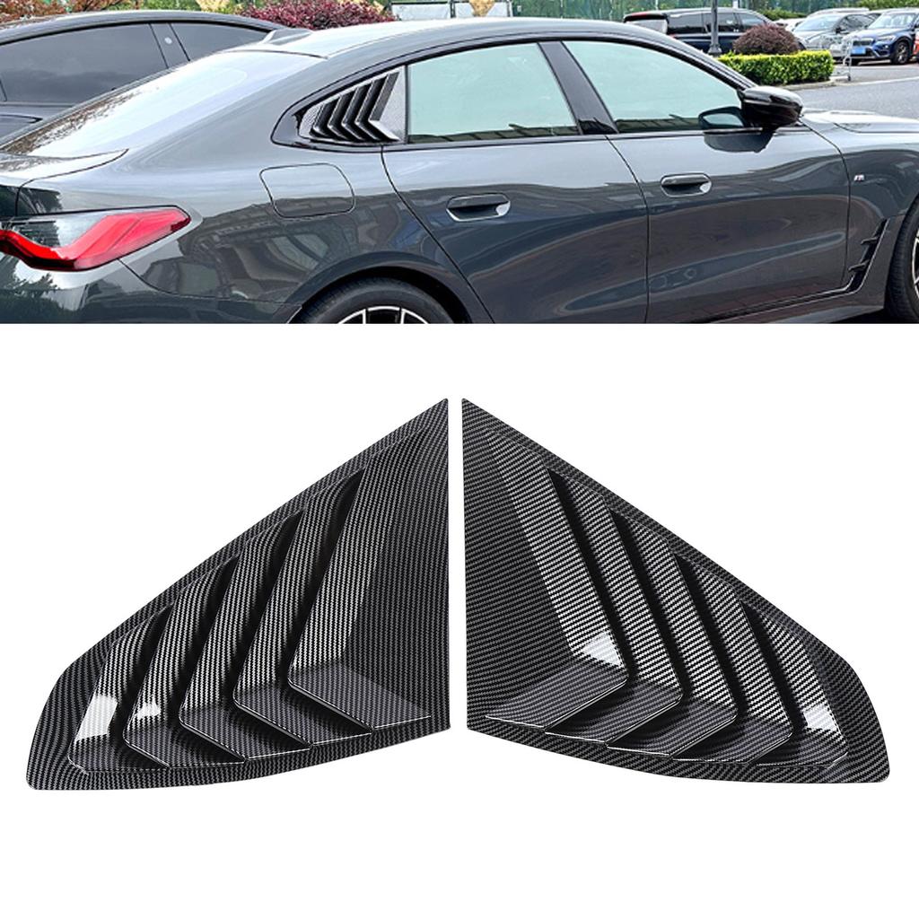 2PCS Rear Side Window Louvers Racing     Vent Scoop Shades Cover Blinds for 4 Series  6 Gran   2020 to 2024